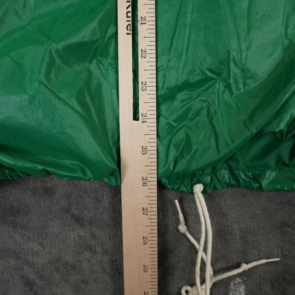VTG‎ Izod Lacoste Anorak Mens Large Green Packable Windbreaker Hooded Jacket Y2K
